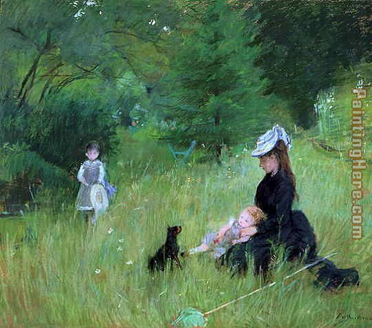 In a Park painting - Berthe Morisot In a Park art painting